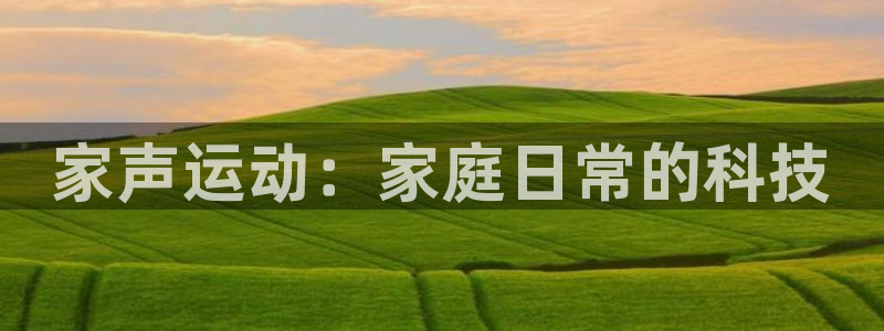 yy易游官方平台体育:家声运动:家庭日常的科技